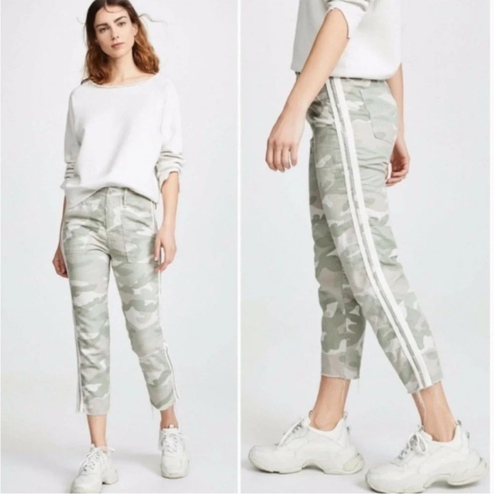 MOTHER The Shaker Chop Crop Fray Pant Desert Camo Print Casual Women’s 29